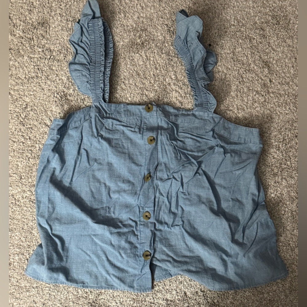 J. Crew Chambray Button-Up Top
